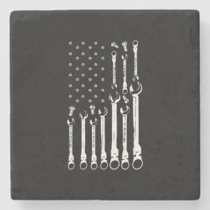 Mechanische Vlag Amerikaanse Patriottische Vlag Au Stenen Onderzetter