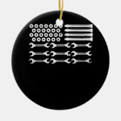 Mechanische Vlag Patriottisch Mechanisch VS Vlag O Keramisch Ornament (Voorkant)