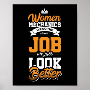 Mechanische Vliegtuig van vrouwen Poster