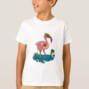 Mechanische vogel, roze flamingo Mecha Robot T-shirt