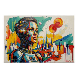 MECHANISCHE VROUW-3 PERFECT POSTER