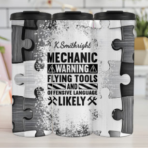 Mechanische Waarschuwing Vliegende Gereedschappen  Thermosbeker