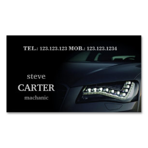 Mechanische zwarte autokaart magnetisch visitekaartje