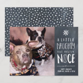 Méchant Mais Mignon | Carte de Vœux de Fêtes avec  (Devant / Derrière)