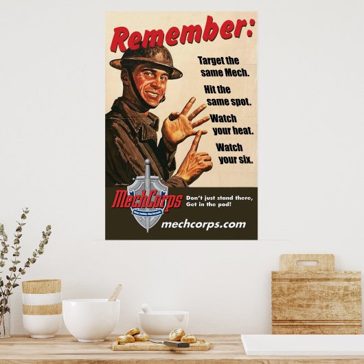MechCorps affiche "Se souvenir" 02 (Cuisine)