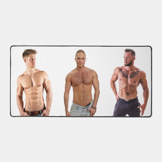 Mecs Chauds Musclés Studs Torse Nu Hommes (Recto)