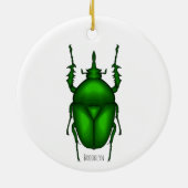 Mecynorhina torquata bug cartoon illustratie keramisch ornament (Achterkant)