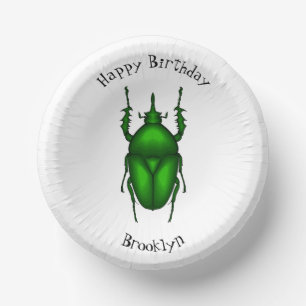 Mecynorhina torquata bug cartoon illustratie papieren kommen