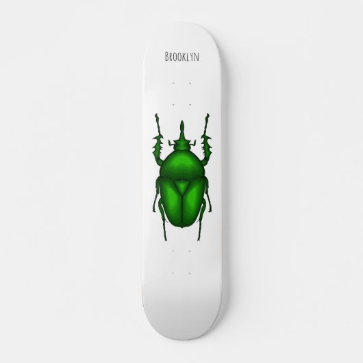 Mecynorhina torquata bug cartoon illustratie skateboard (Voorkant)