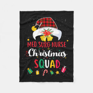 Med Chir Verpleegster Kerst Team Santa Hoed Match Fleece Deken