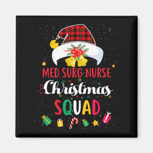Med Chir Verpleegster Kerstteam Santa Hoed Match L Magneet