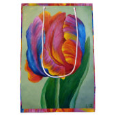 MED Gift Bag Regenboog Tulp #1 Medium Cadeauzakje (Achterkant)