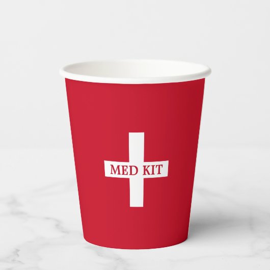 Med Kit Dart Pistool Verjaardagsfeestlevering Papieren Bekers (Achterkant)