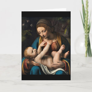 Med Kristusbarnet van Madonna Feestdagen Kaart