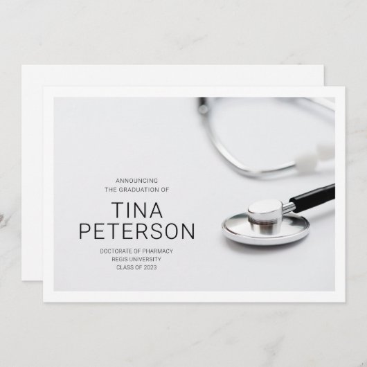 Med School Afstuderen Aankondiging (Voorkant / Achterkant)