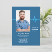 Med School Foto Afstuderen Kaart (Staand voorkant)