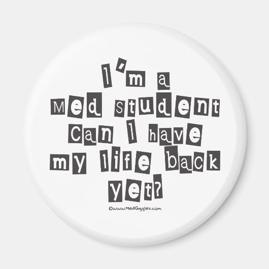 Med Student Ransom Note Magneet (Voorkant)