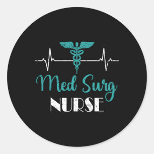 Med Surg Verpleegkundige Eg Hebeat Medische chirur Ronde Sticker