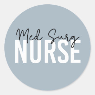 Med Surg Zurse Medische chirurgische verpleegkun Ronde Sticker