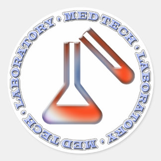MED TECH - LABORATORIUM - FLASK - TUBE RONDE STICKER