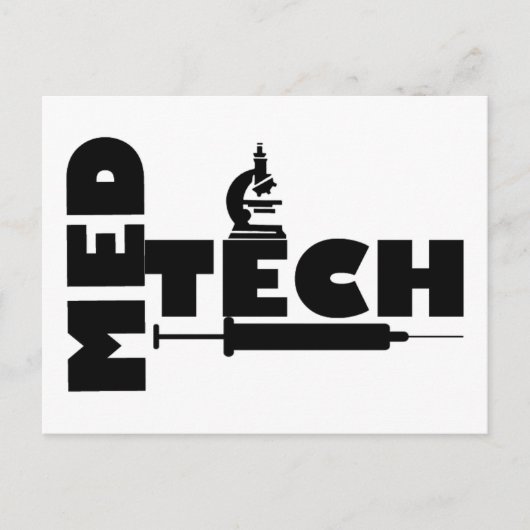 MED TECH MICROSCOPE SPUIT LOGO BRIEFKAART (Voorkant)