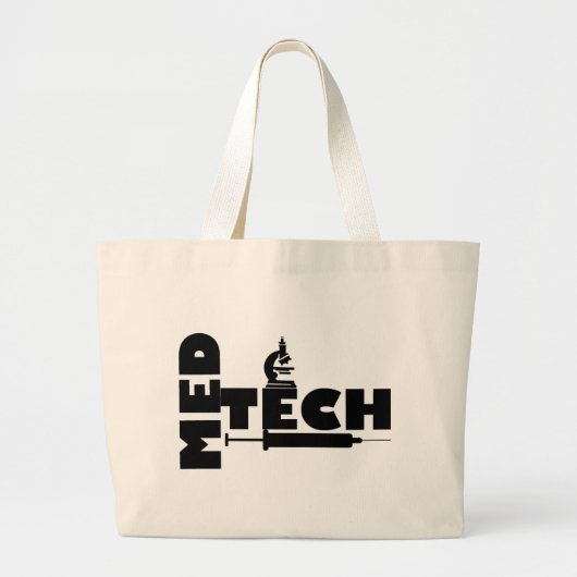 MED TECH MICROSCOPE SPUIT LOGO GROTE TOTE BAG (Voorkant)