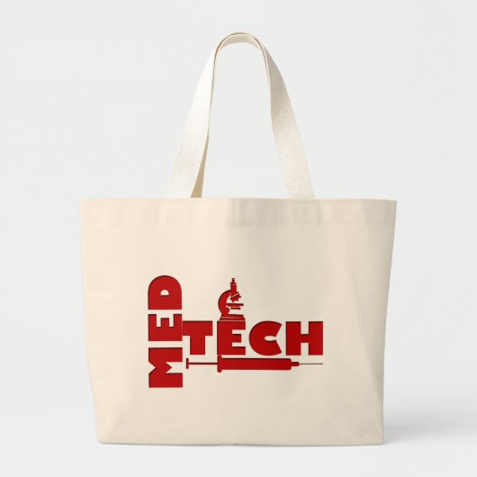 MED-TECH MICROSCOPE-SPUIT (MEDISCHE TECHNOLOGIE) GROTE TOTE BAG (Voorkant)