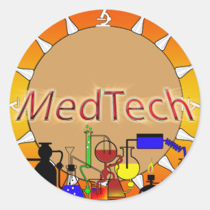 Med Tech STARBURST LOGO Ronde Sticker