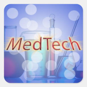 Med Tech STARBURST LOGO Vierkante Sticker