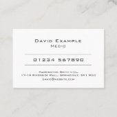 Médaille avec photo du Carte de visite titulaire (Dos)