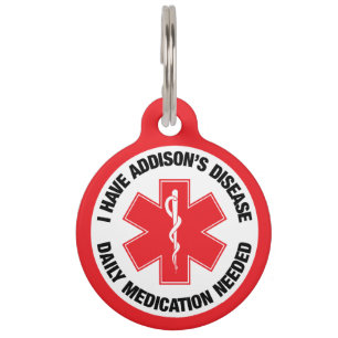 Médaille d'alerte médicale pour la maladie d'Addis