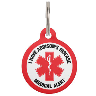 Médaille d'alerte médicale pour la maladie d'Addis