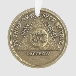 Médaille d'anniversaire de sobriété personnalisée