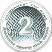 Médaille d'argent 2e place gagnante ronde Sticker (Recto)