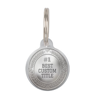 Médaille d'argent réaliste 3D personnalisable et m