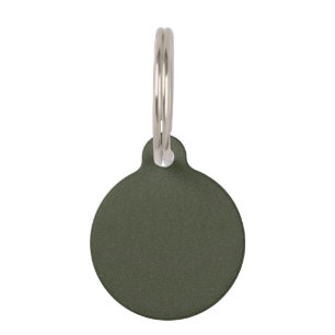 Médaille de chien ronde personnalisée en vert mous