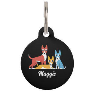 Médaille de chien ronde personnalisée mignonne