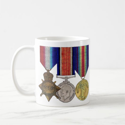 Médaille de la Grande Guerre Trio Mug (Gauche)