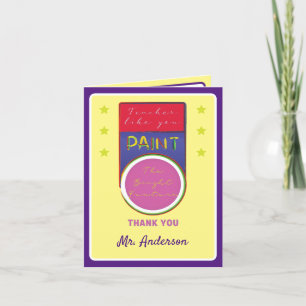 Médaille de l'enseignant d'honneur Carte de remerc