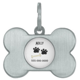 Médaille de nom pour animaux de compagnie Empreint