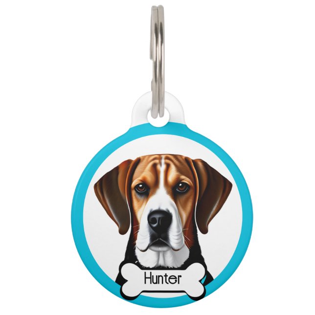 Médaille d'identification personnalisée Beagle (Devant)
