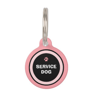 Médaille d'identification pour chien - Rose et noi