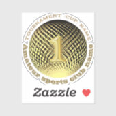 Médaille d'or, 1ère place gagnante Sticker (Feuille)