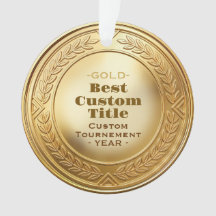 Médaille d'or réaliste 3D personnalisable et modif