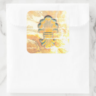 medaille in  stijl vierkante sticker