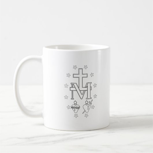 Médaille Miraculeuse (Image Arrière) Tasse à Café (Gauche)