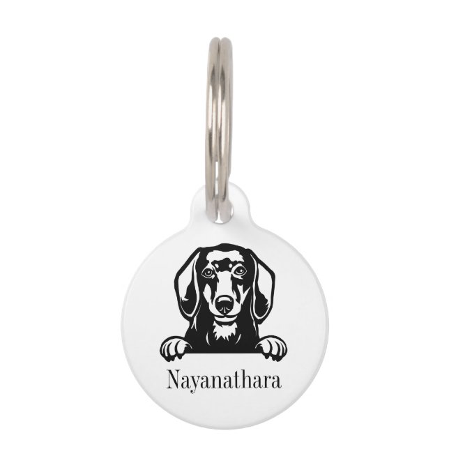 médaille personnalisée pour chien teckel (Devant)