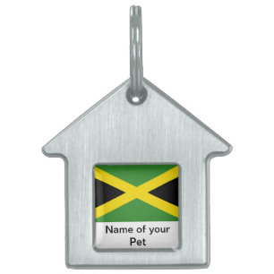 Médaille pour animal de compagnie avec drapeau de