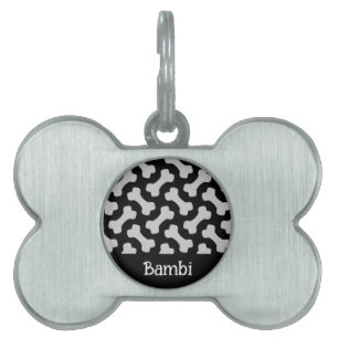 Médaille pour animaux avec motif d'os de chien
