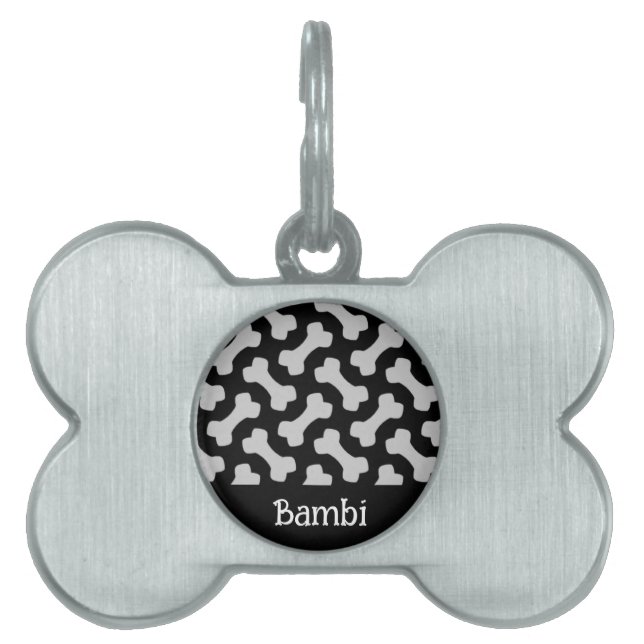 Médaille pour animaux avec motif d'os de chien (Devant)